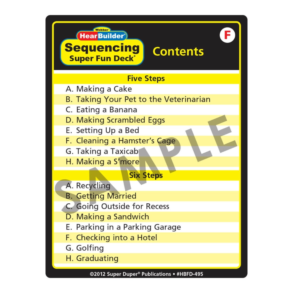 HearBuilder® Sequencing Super Fun Deck®