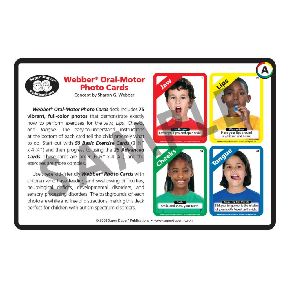 Webber® Oral Motor Photo Cards