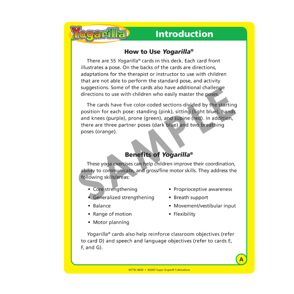 Yogarilla® Exercises and Activities