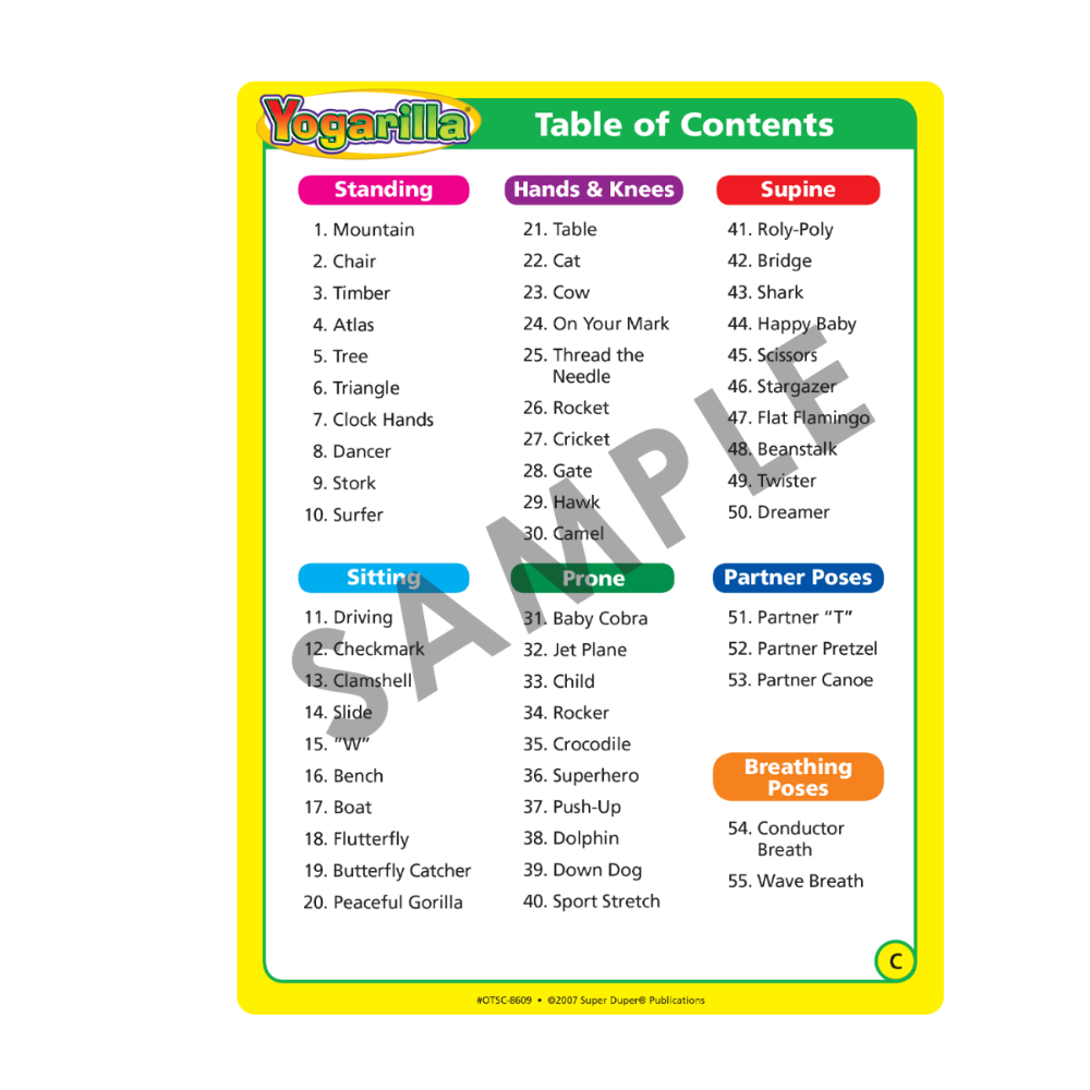 Yogarilla® Exercises and Activities