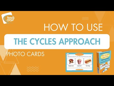 A Speech Language Pathologist (SLP) demonstrating how to use the Speech Corner Photo Cards for The Cycles Approach High-Intensity Repetitions