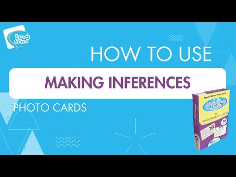 A Speech Language Pathologist (SLP) demonstrating how to use the Speech Corner Making Inferences for Teens Photo Cards