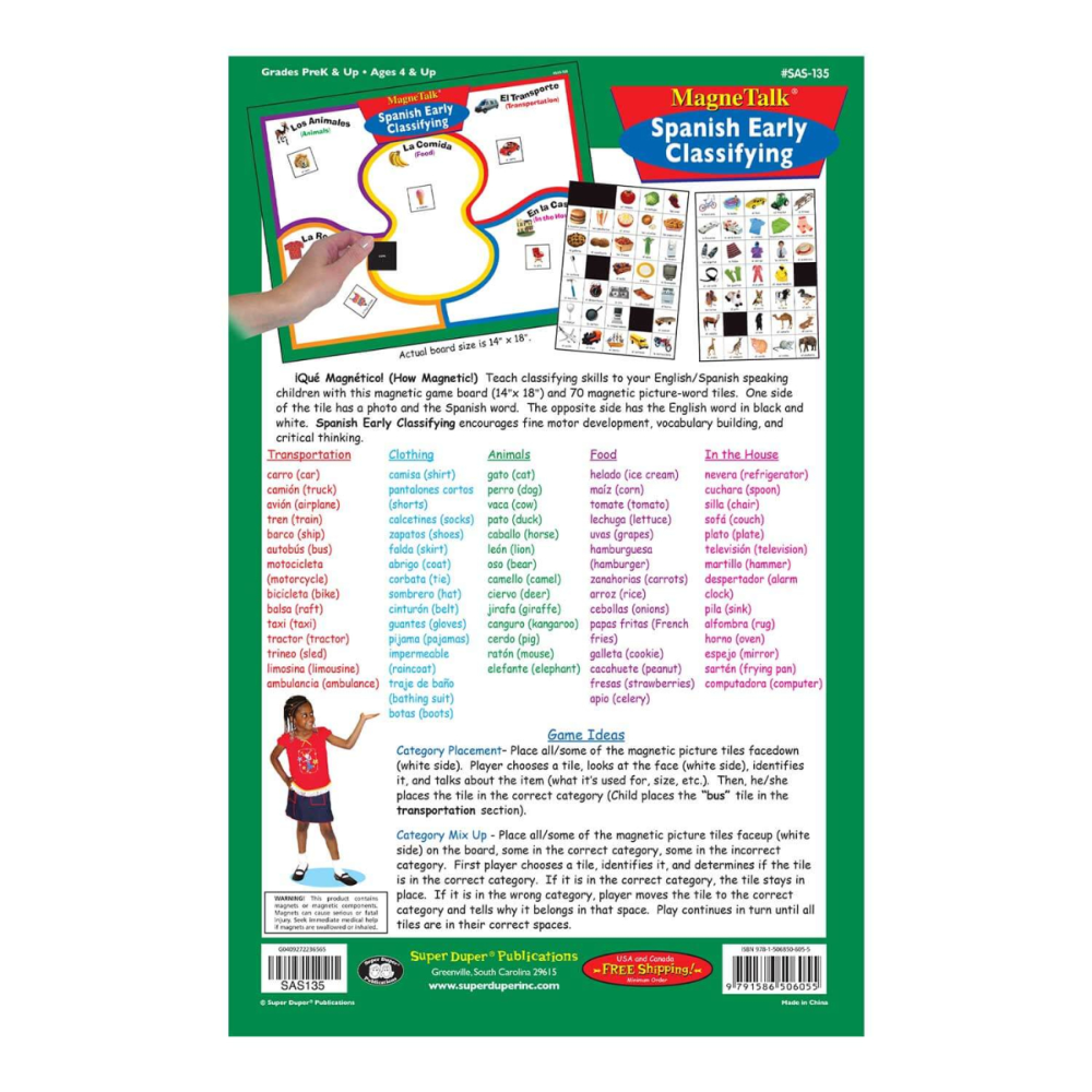MagneTalk Spanish Early Classifying