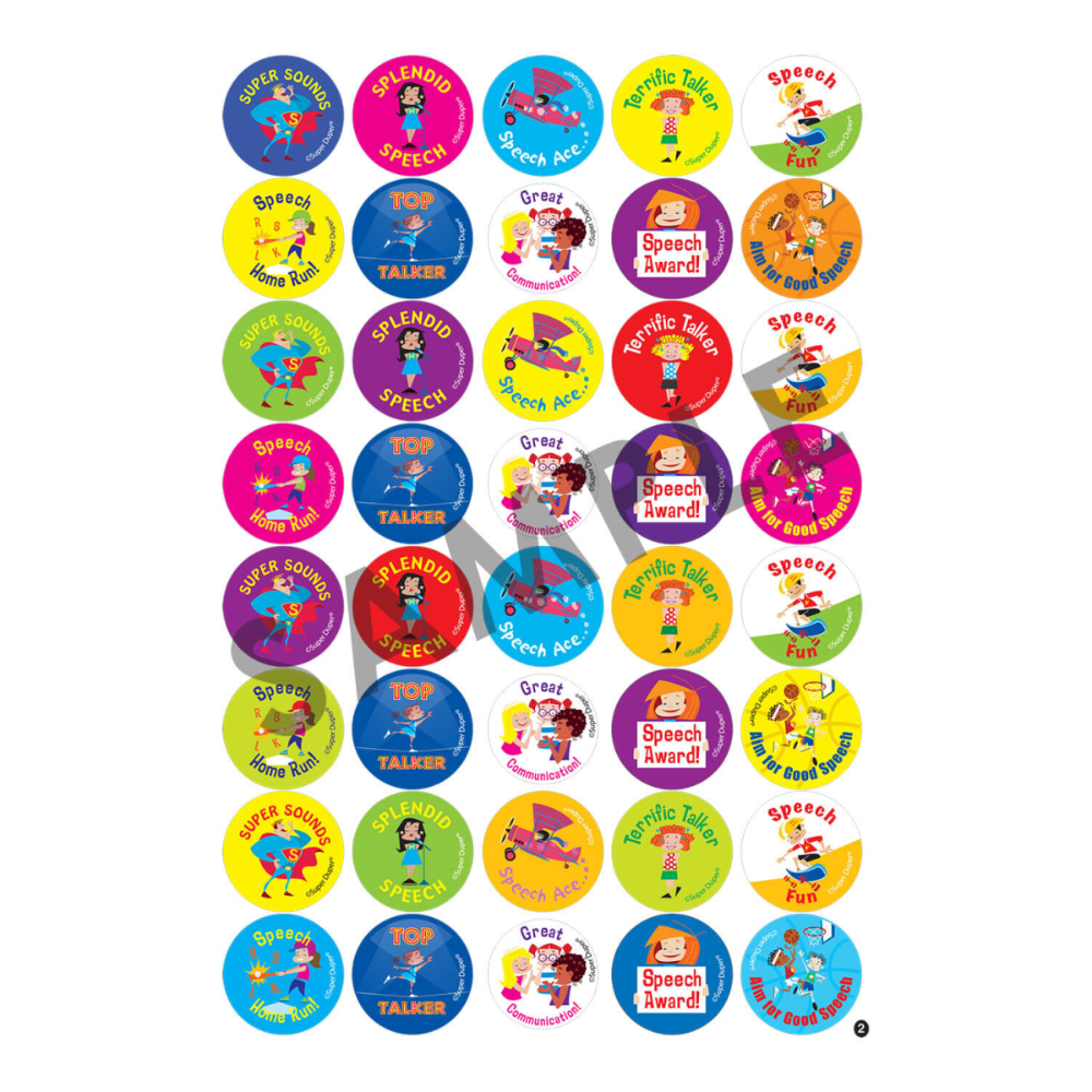 500 Speech & Language Reward Stickers