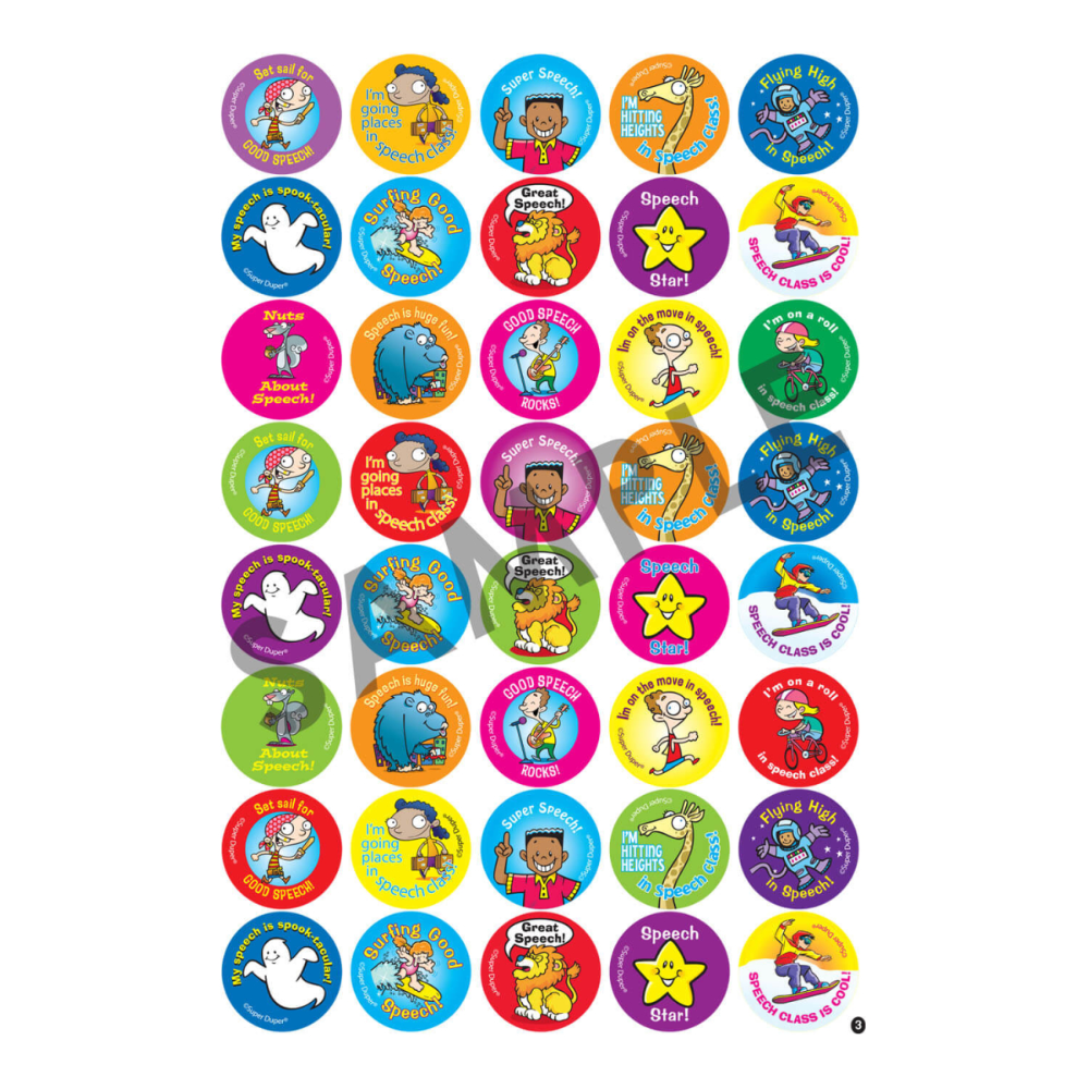 500 Speech & Language Reward Stickers