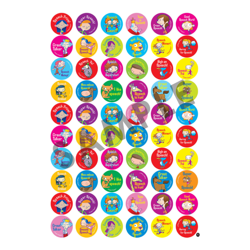 500 Speech & Language Reward Stickers