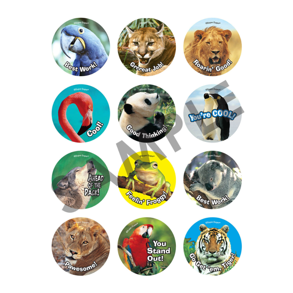 180 Amazing Animals Reward Stickers