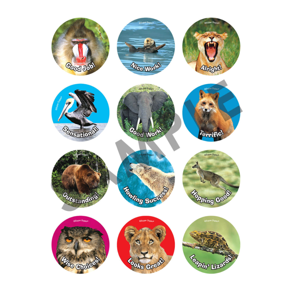 180 Amazing Animals Reward Stickers