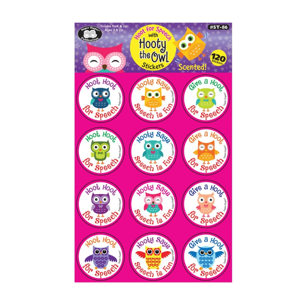 120 Owls Scented Stickers