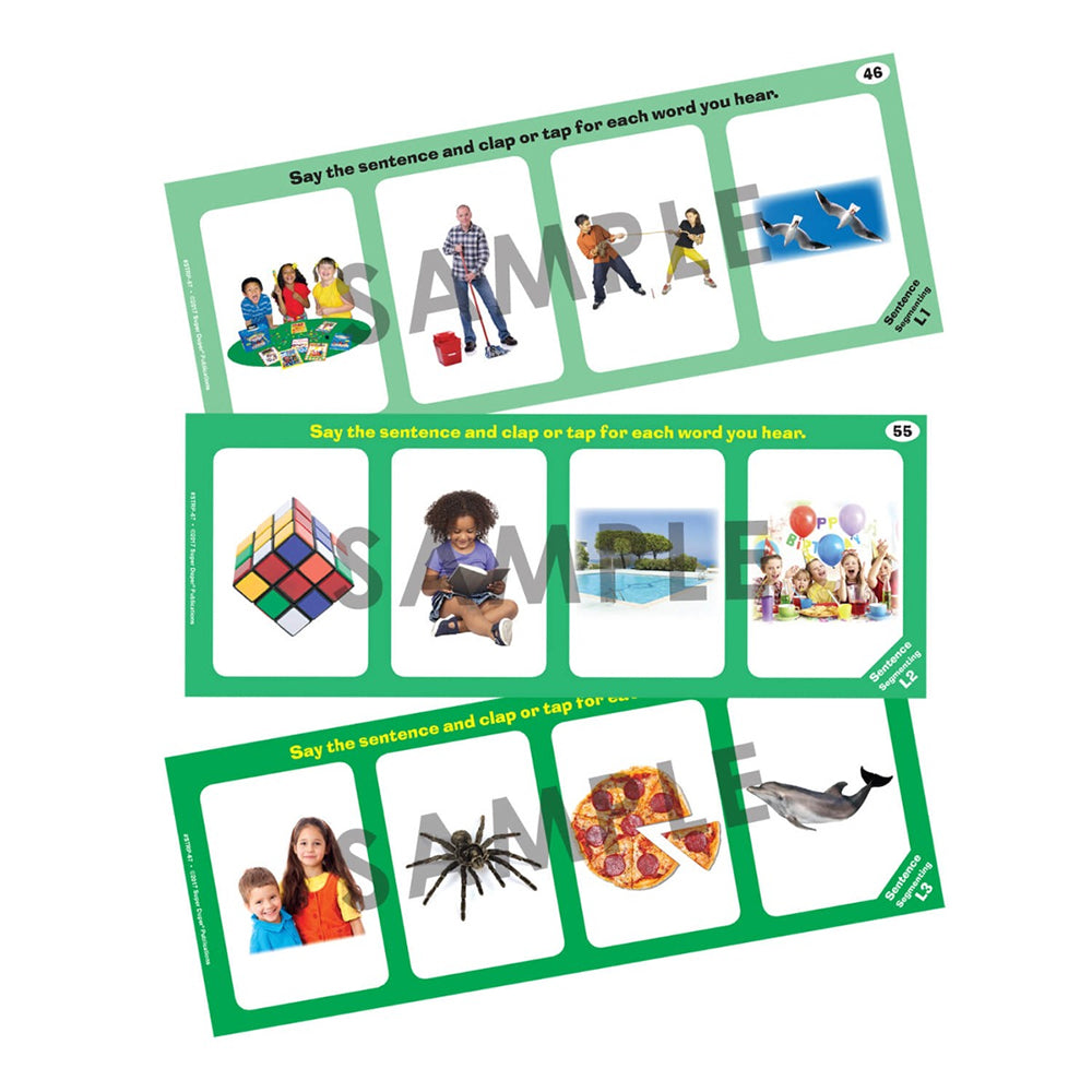 Super Duper Phonological Awareness Skill Strips™ educational photo cards, sentence segmenting