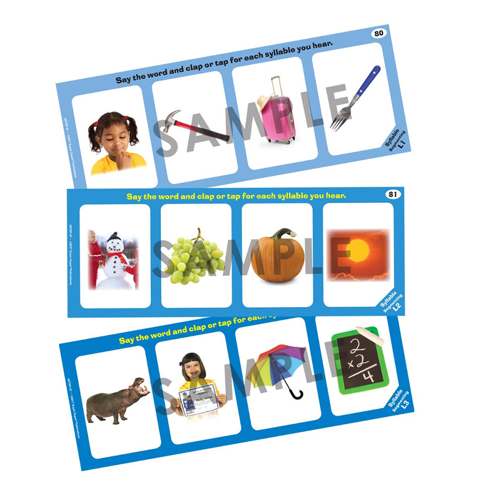 Super Duper Phonological Awareness Skill Strips™ educational photo cards, syllable segmenting