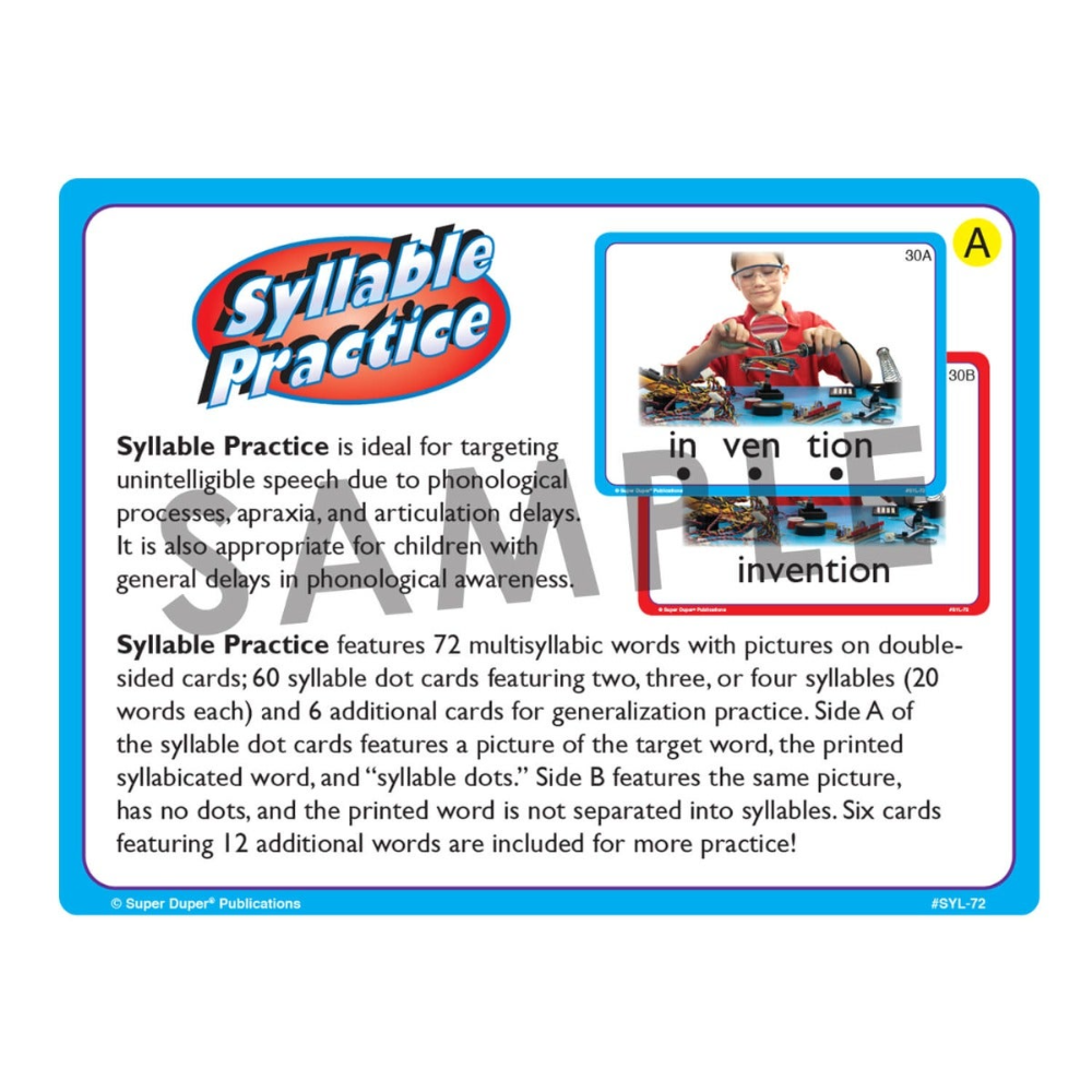 Syllable Practice Fun Deck