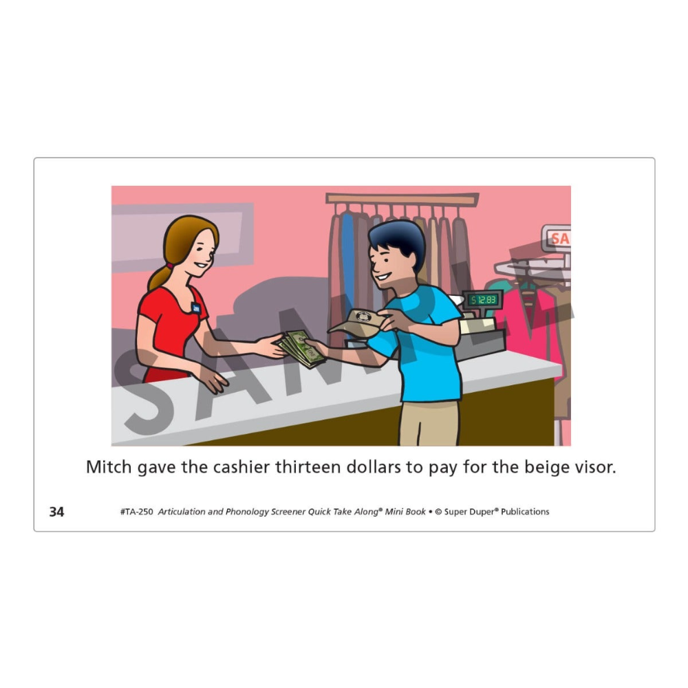 Articulation and Phonology Screener Quick Take Along® Mini-Book