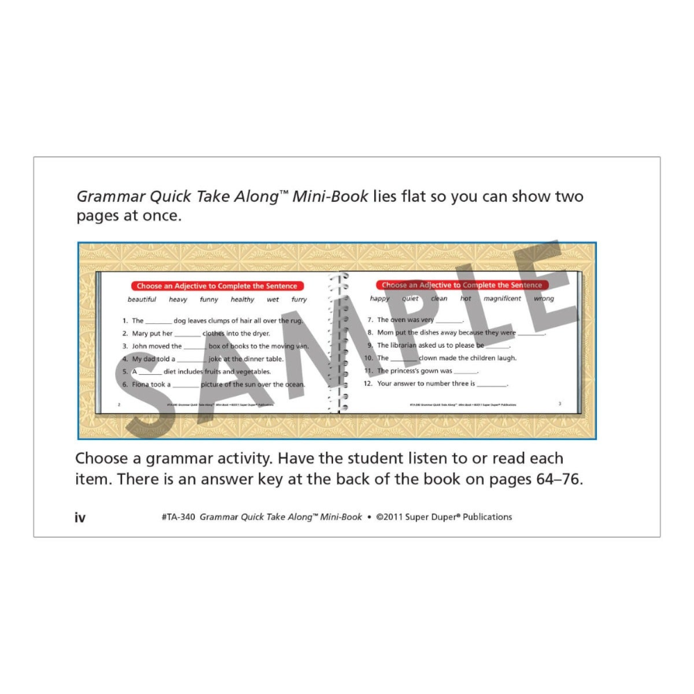 Grammar Quick Take Along® Mini-Book