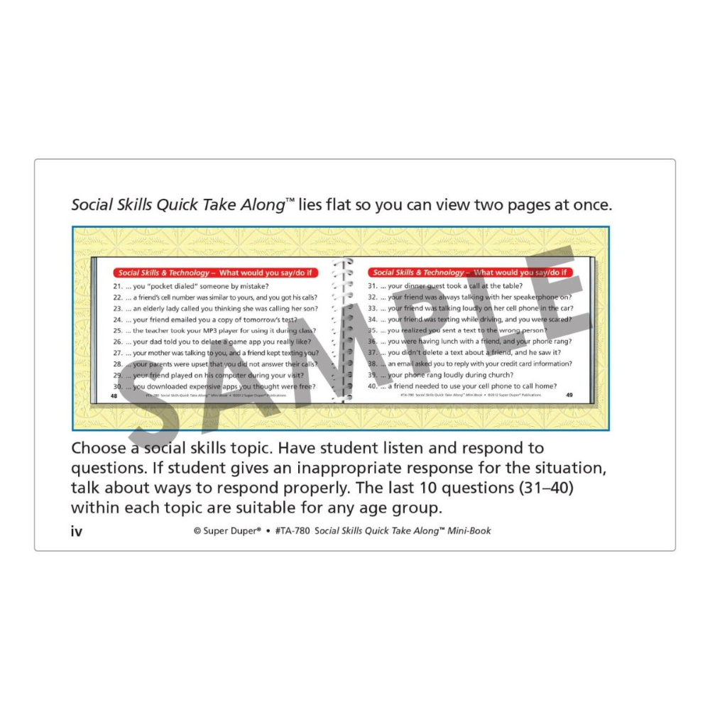 Social Skills Quick Take Along® Mini-Book