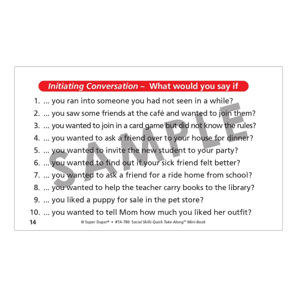 Social Skills Quick Take Along® Mini-Book