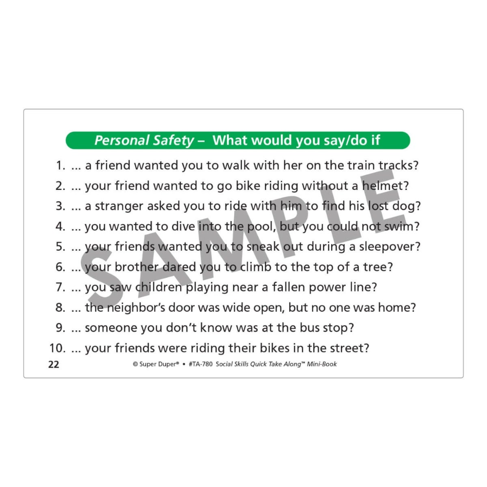 Social Skills Quick Take Along® Mini-Book