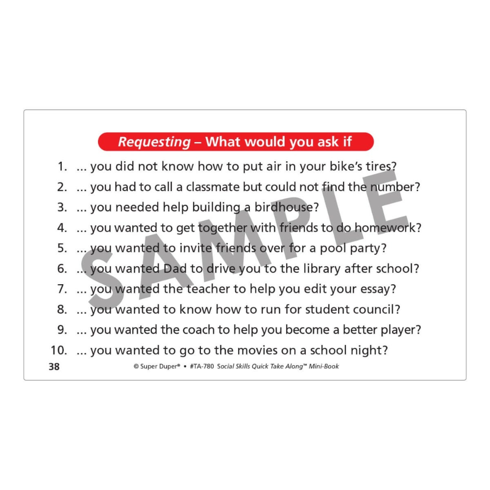 Social Skills Quick Take Along® Mini-Book