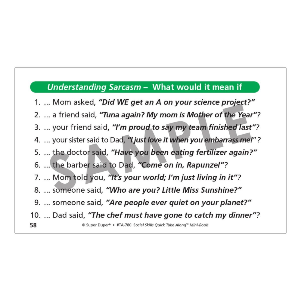 Social Skills Quick Take Along® Mini-Book