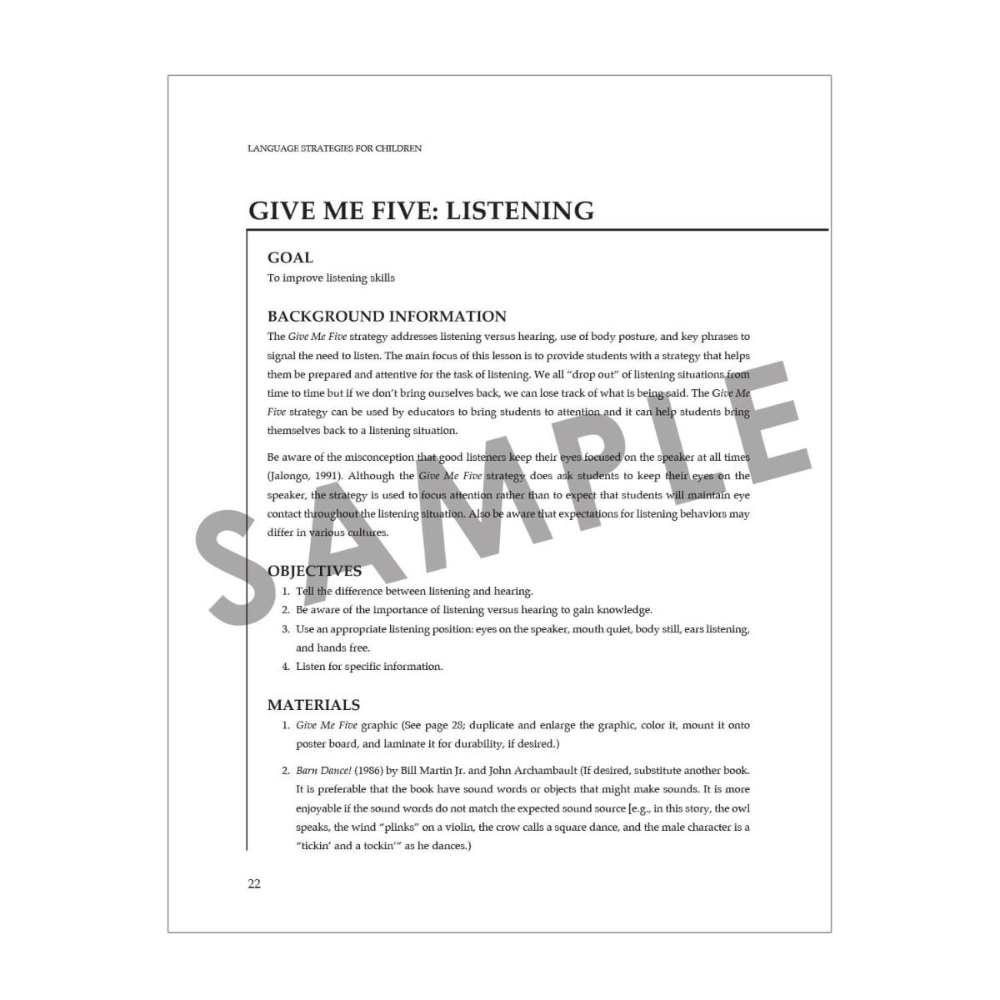 Language Strategies for Children