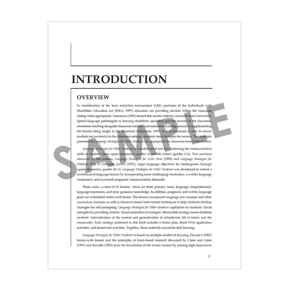 Language Strategies for Older Students