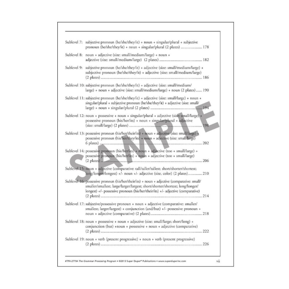 The Grammar Processing Program