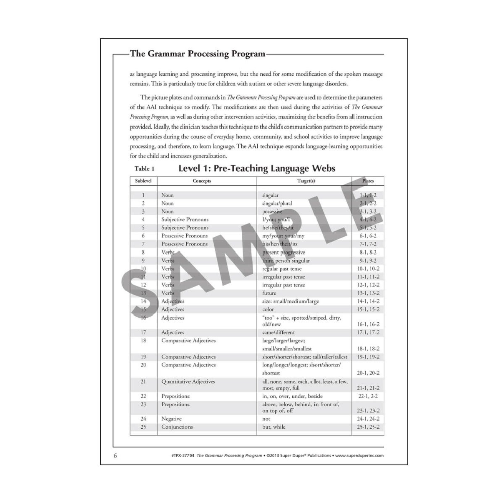 The Grammar Processing Program