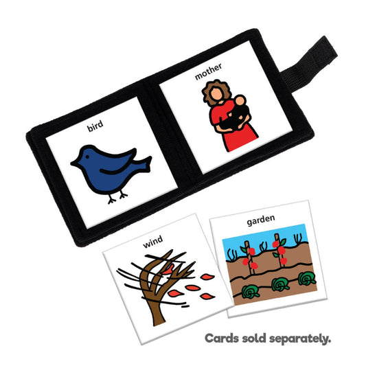 Portable Communication Book with WH picture cards inside (cards sold separately)