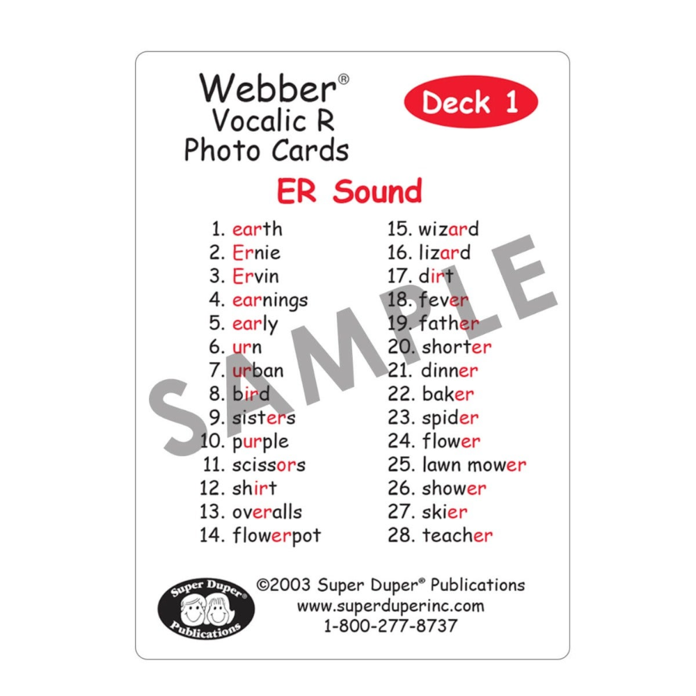 Webber® Vocalic R Photo Cards