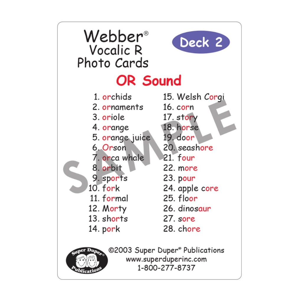 Webber® Vocalic R Photo Cards