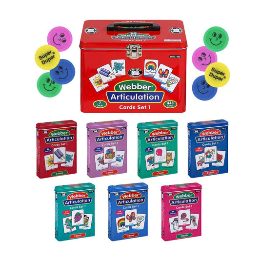 Webber® Articulation Cards (Set 1) (S, R, L, Z, S Blends, R Blends, L Blends)