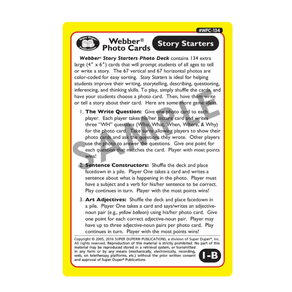 Webber® Photo Cards (Story Starters)