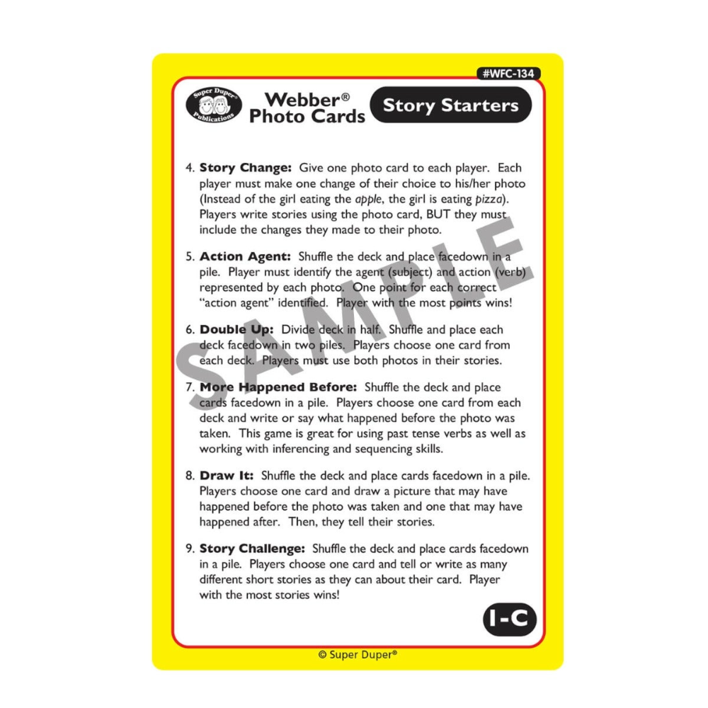 Webber® Photo Cards (Story Starters)