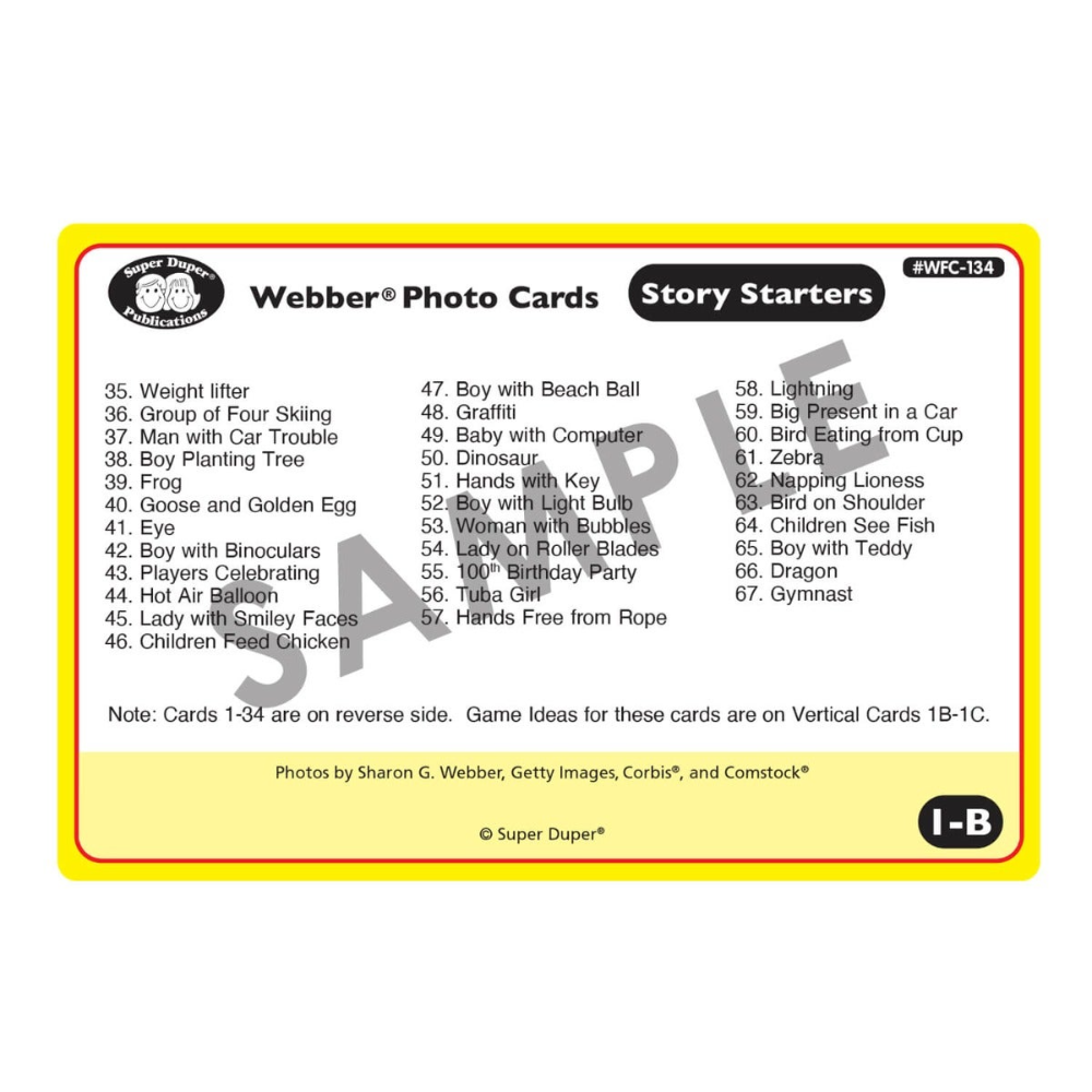 Webber® Photo Cards (Story Starters)