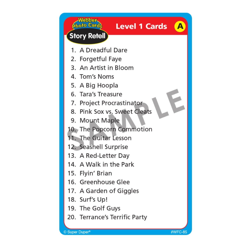 Webber Photo Cards (Story Retell)