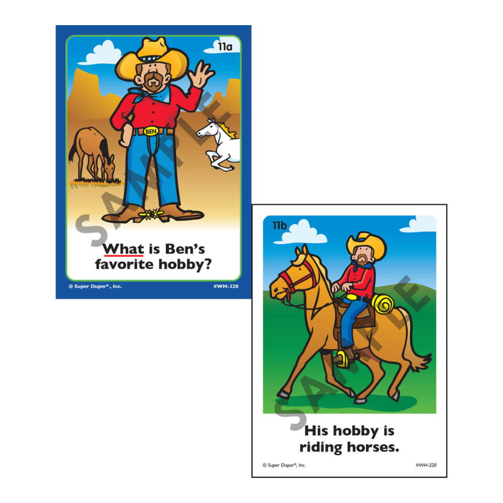 Ring Talkers® WH Inference Question Cards, sample cards What deck cowboy hobby example