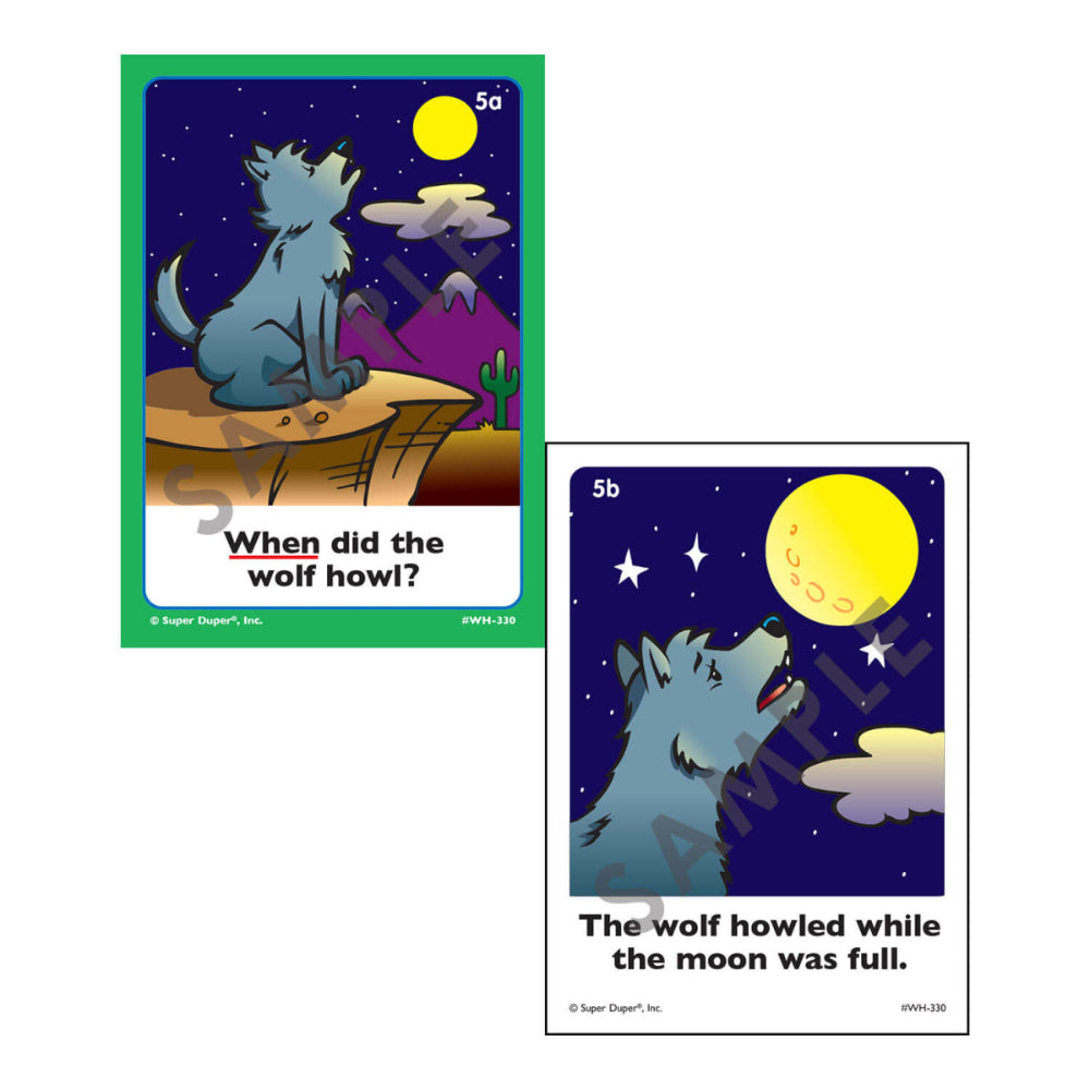 Ring Talkers® WH Inference Question Cards, sample cards When deck wolf howling example