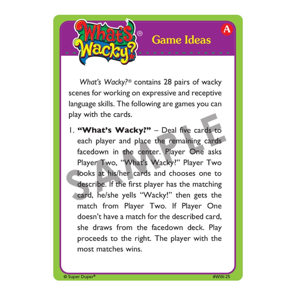 "What's Wacky?"® Language Cards