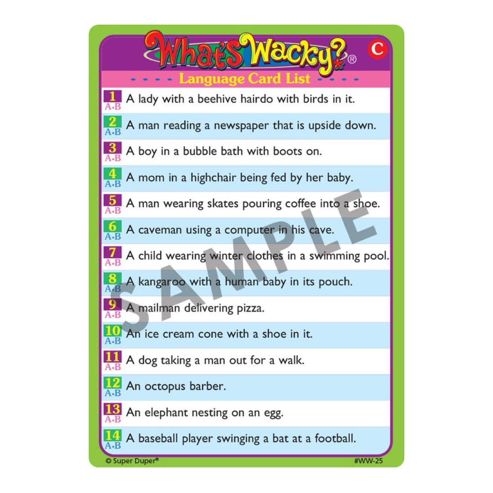 "What's Wacky?"® Language Cards