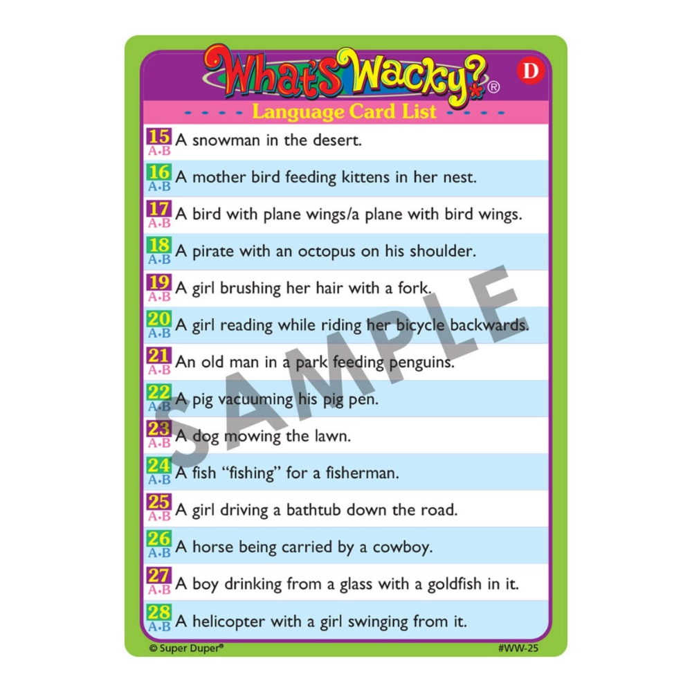 "What's Wacky?"® Language Cards
