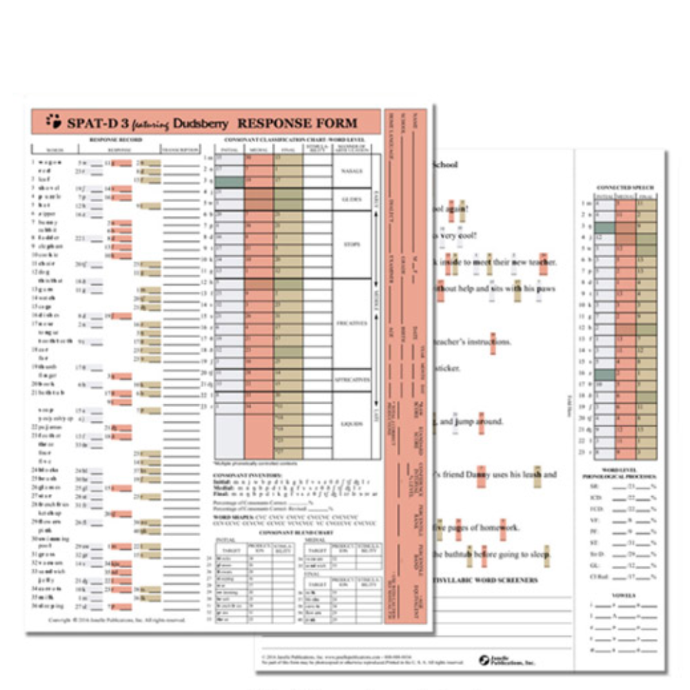 The Structured Photographic Articulation Test (SPAT-D 3) | Canada ...